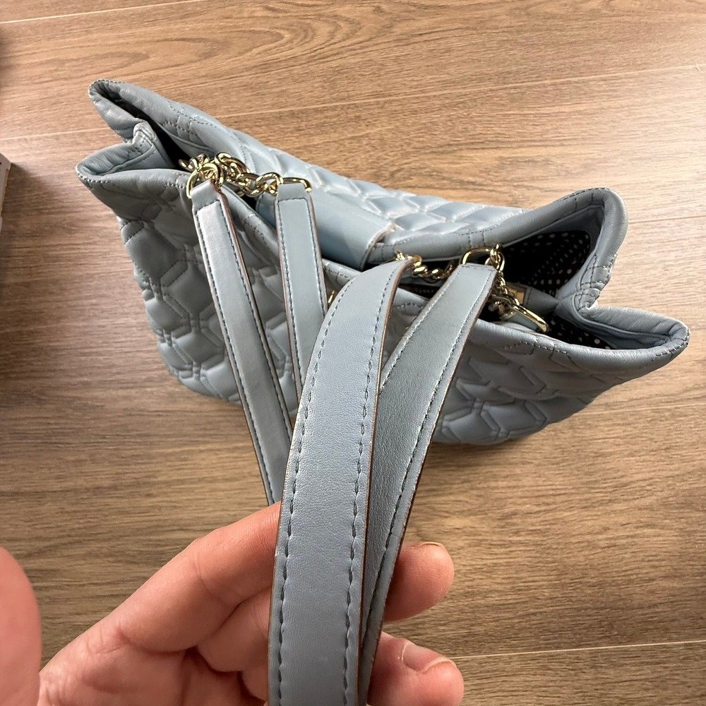 Kate Spade Wedgewood Astor Court Elena Tote Powder Blue Quilted Silver Hardware - Picture 6 of 16